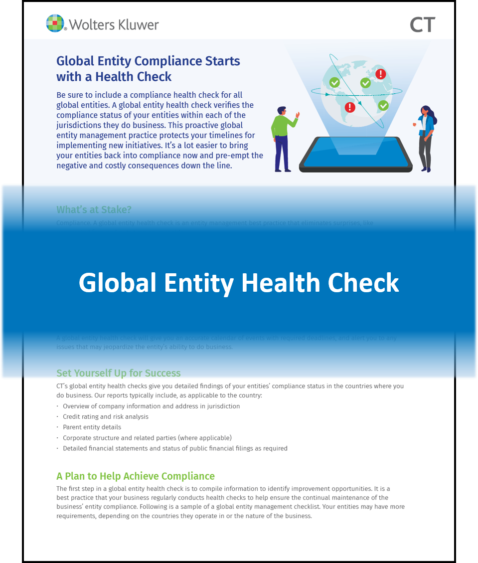 Global Entity Health Check